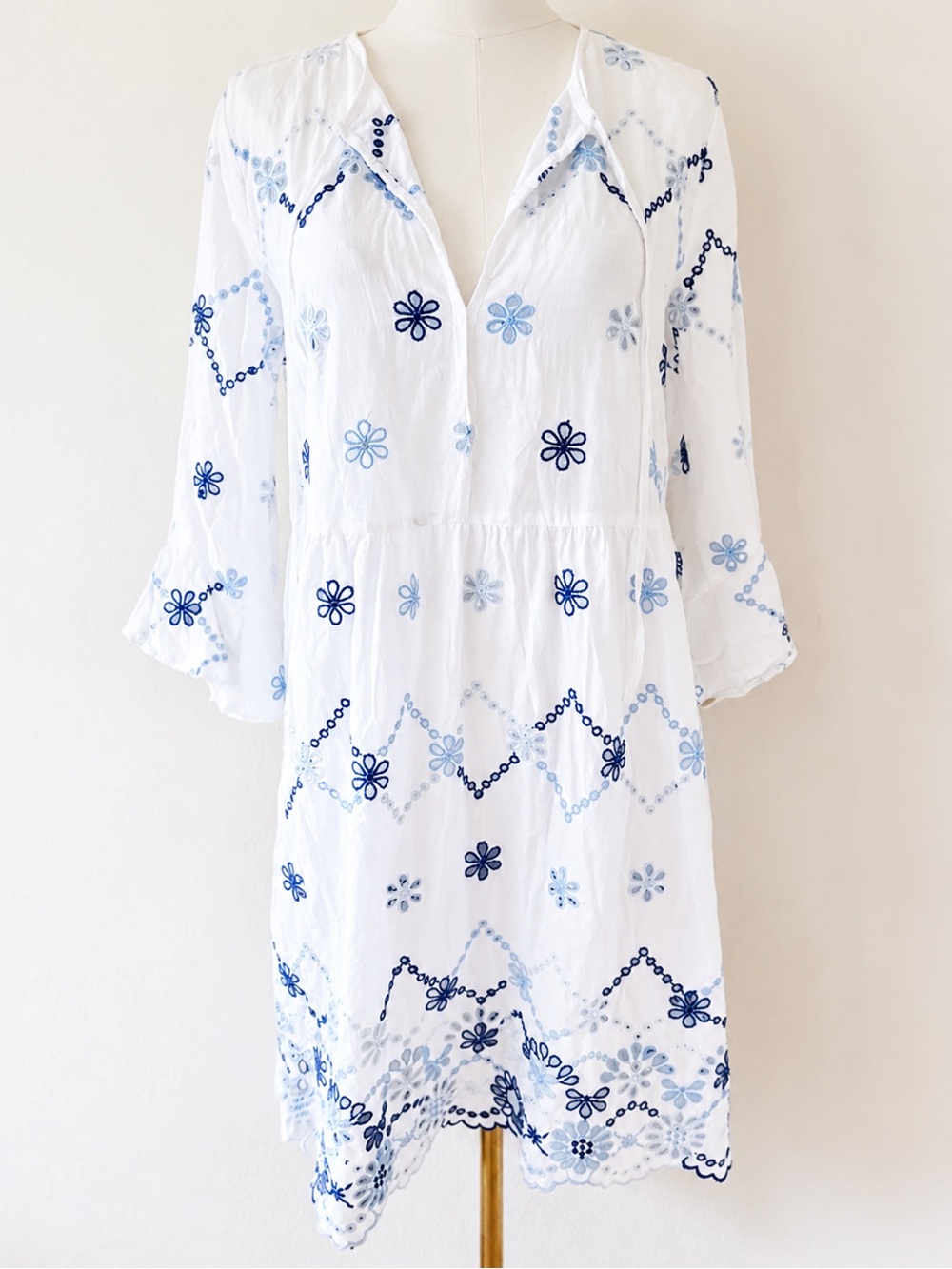 Shoshanna Embroidered Swim Cover-Up Dress Size Medium